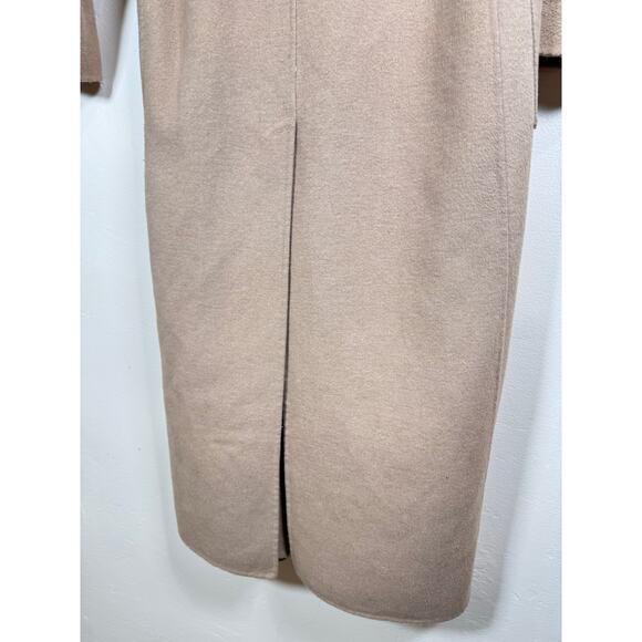 Soia & Kyo Long Women’s Coat tan Wool Blend Belted Open Long XS - Picture 10 of 15
